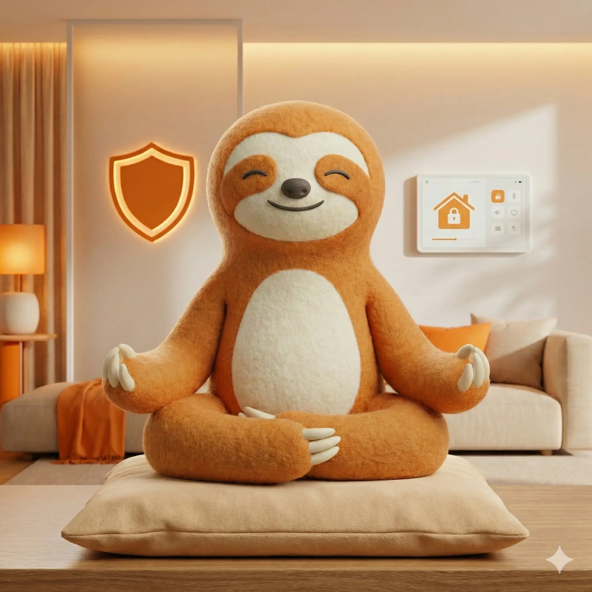 Mascotte Bradipo Casa e Sicurezza